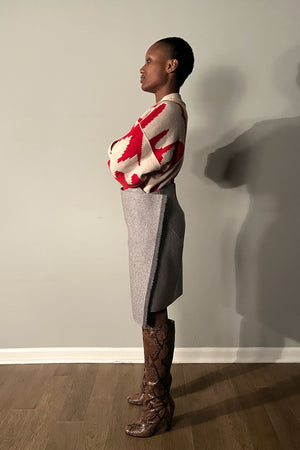 Pheobe Philo x Celine Wool Felt Wrap Skirt
