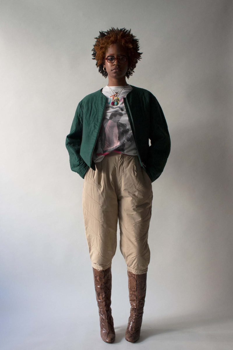 Issey Miyake 70s Green Quilted Cotton jacket – Moore Vintage Archive