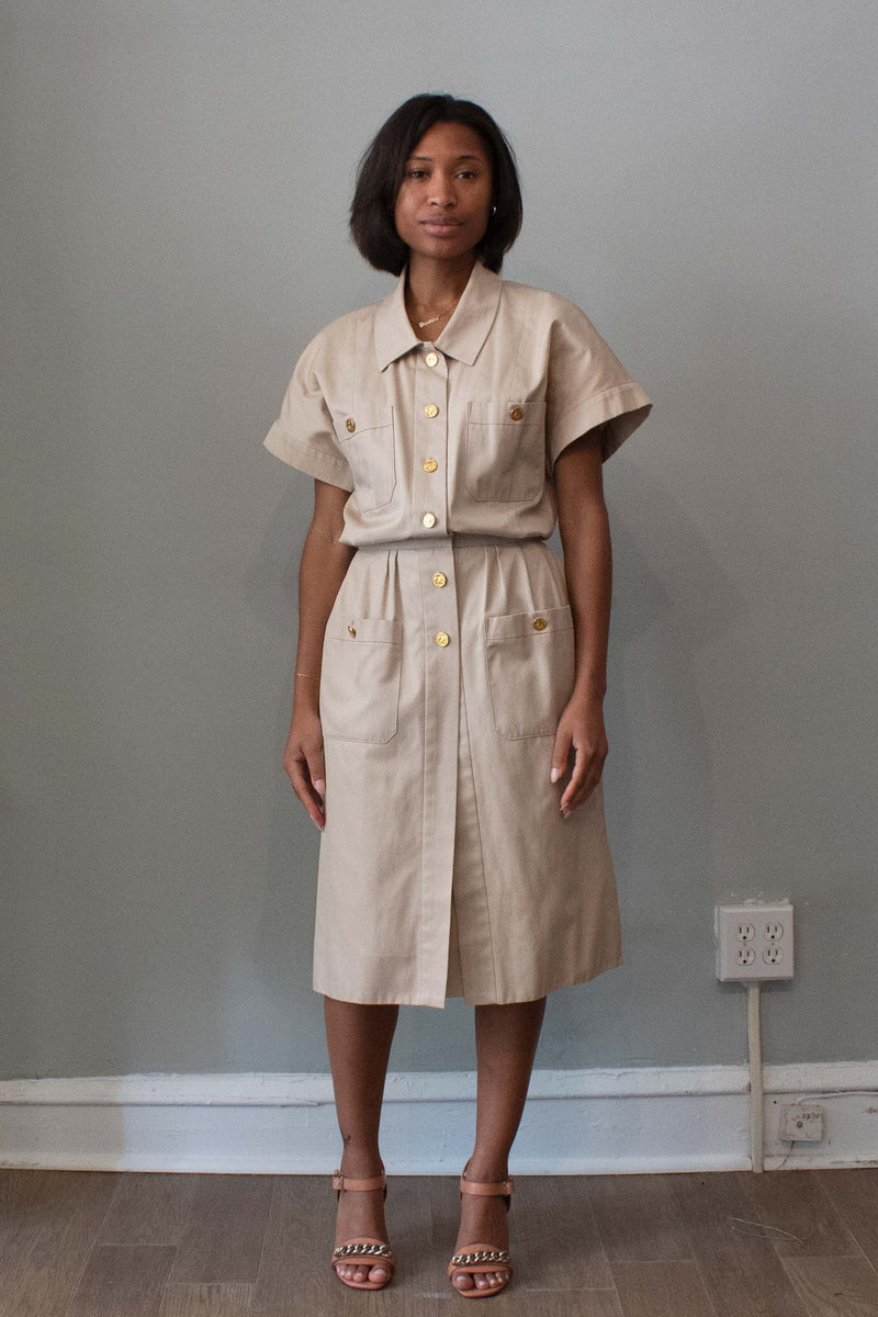 chanel orange plain vintage cotton dress Tan Two Tone Floral Print this dress will make Feb 25 Drop Color:NAVY BLAZER