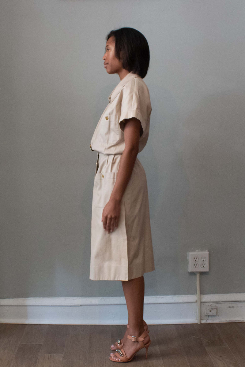Chanel Tan Cotton Dress – Moore Vintage Archive