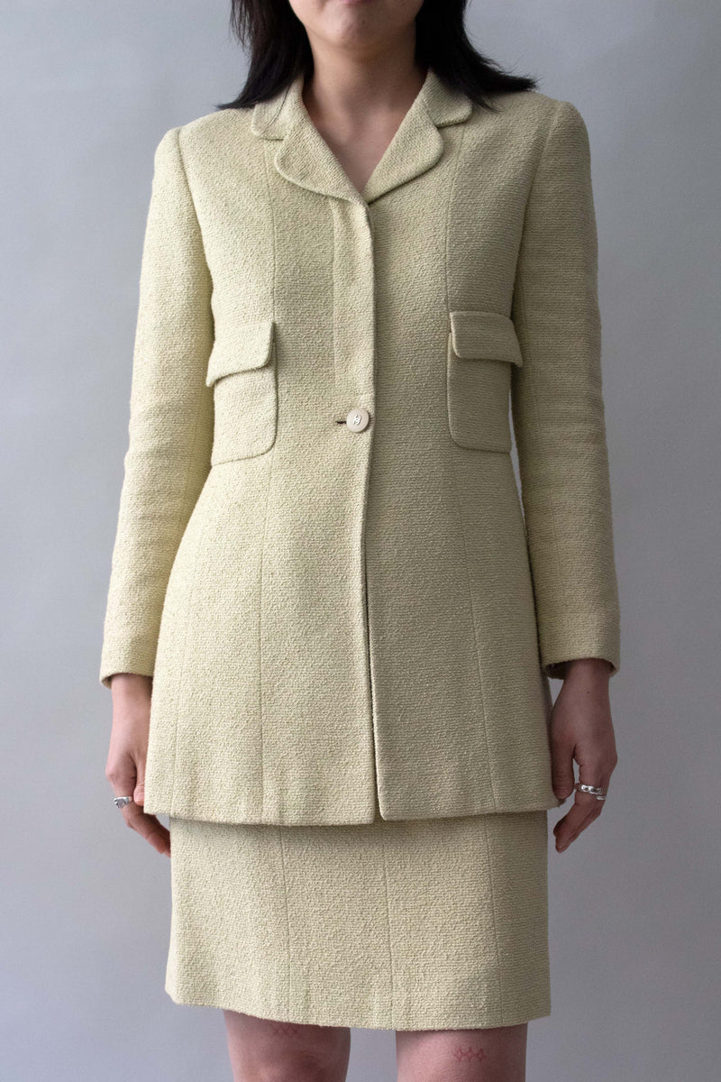 Chanel Green Cotton Boucle Skirt Suit – Moore Vintage Archive