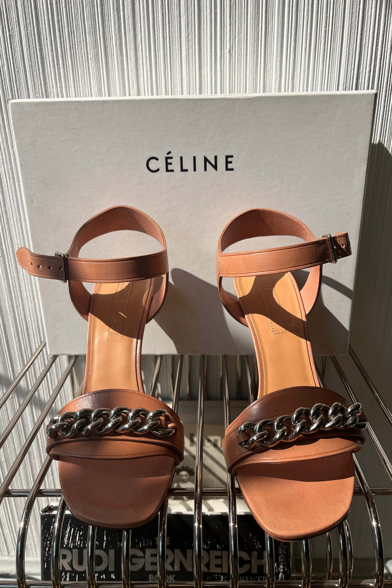 Celine by Phoebe Philo Beige Leather Sandals Sz. 37 – Moore
