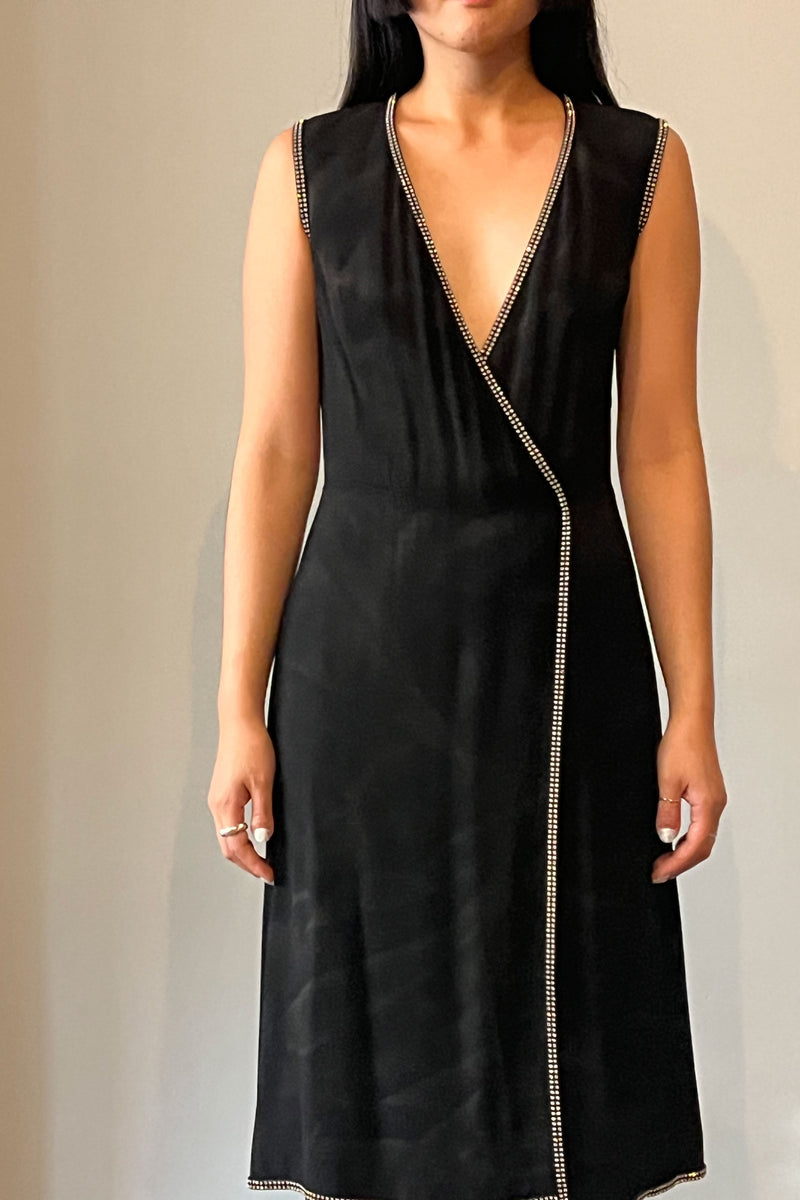 Martin Margiela Black Crepe Wrap Dress – Moore Vintage Archive