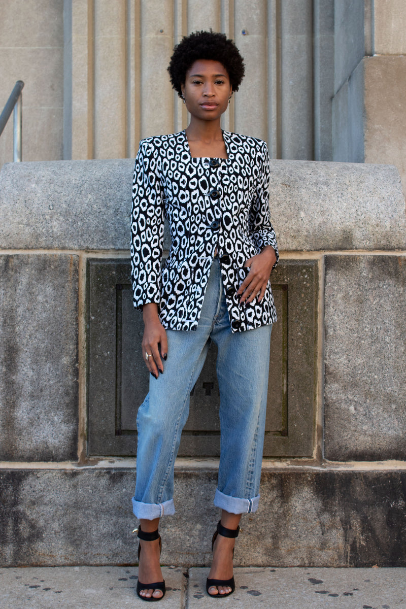 Patrick Kelly Cheetah Print Bustier and Blazer