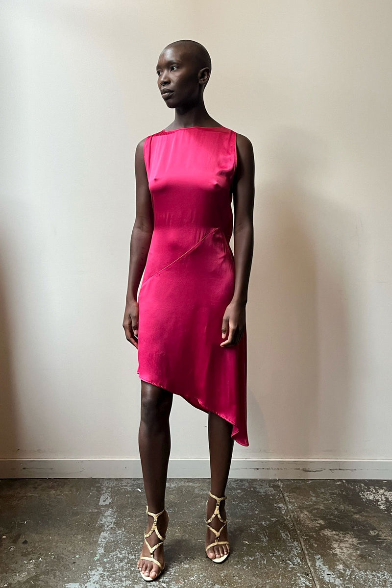 Alexander McQueen fuchsia silk backless dress – Moore Vintage Archive
