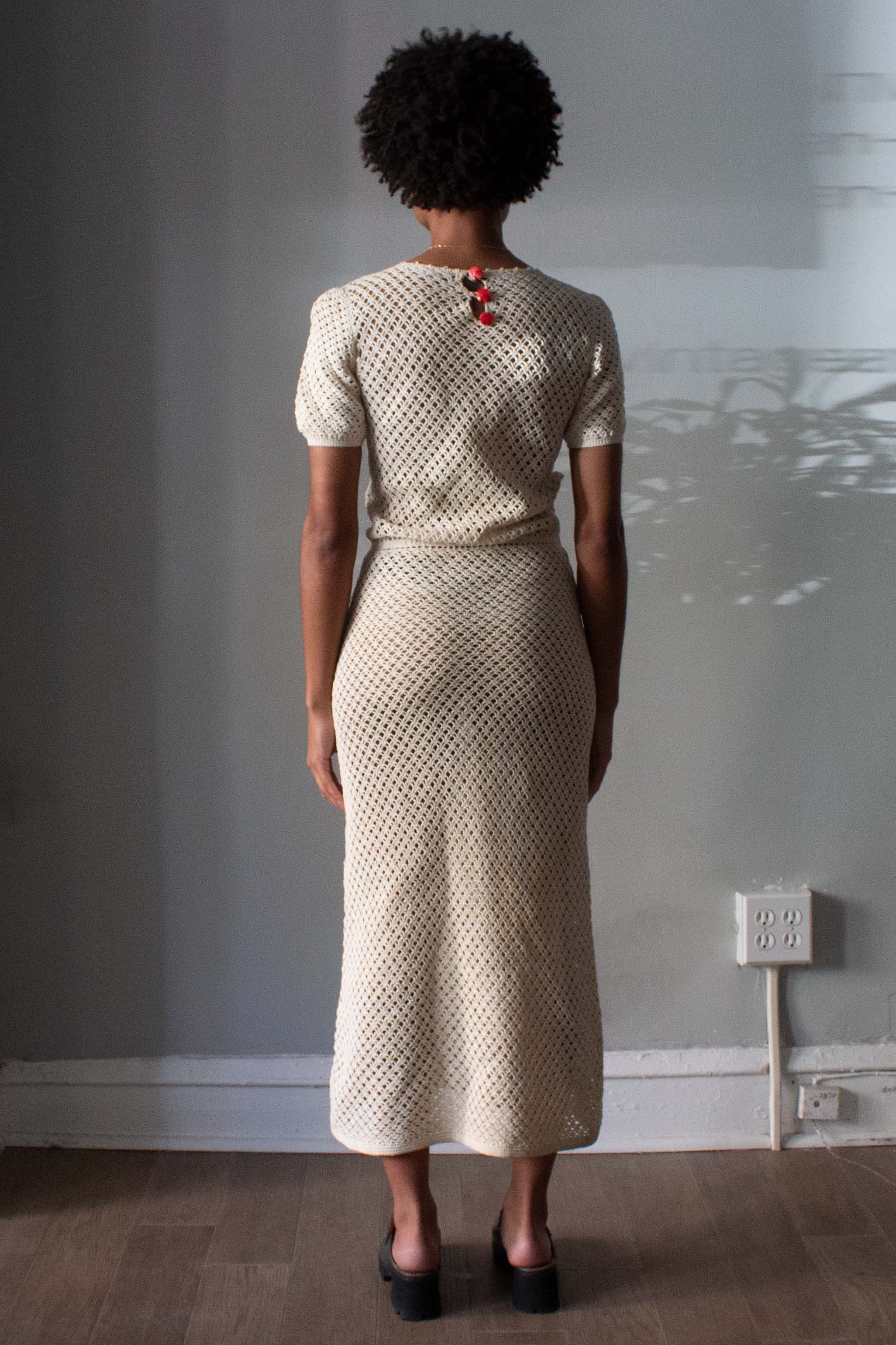 Vintage 1940s White Cotton Crochet Midi Dress Moore Vintage Archive Vintage 1940s White Cotton Crochet Midi Dress Moore Vintage Archive
