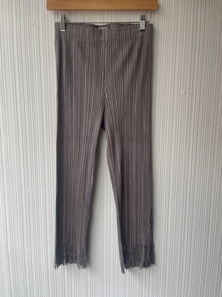 Issey Miyake Fete metallic silver cutout trousers – Moore Vintage Archive