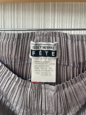 Issey Miyake Fete metallic silver cutout trousers – Moore Vintage