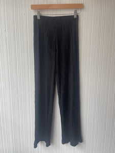 Issey Miyake black geometric pleated pants