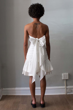 Cachet Ruched Cotton Mini Dress