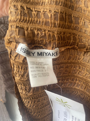 Issey Miyake bronze pleated top