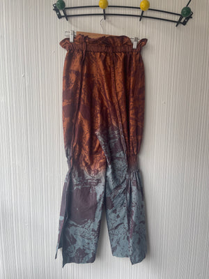 Issey Miyake copper cotton blend ombre flare trouser