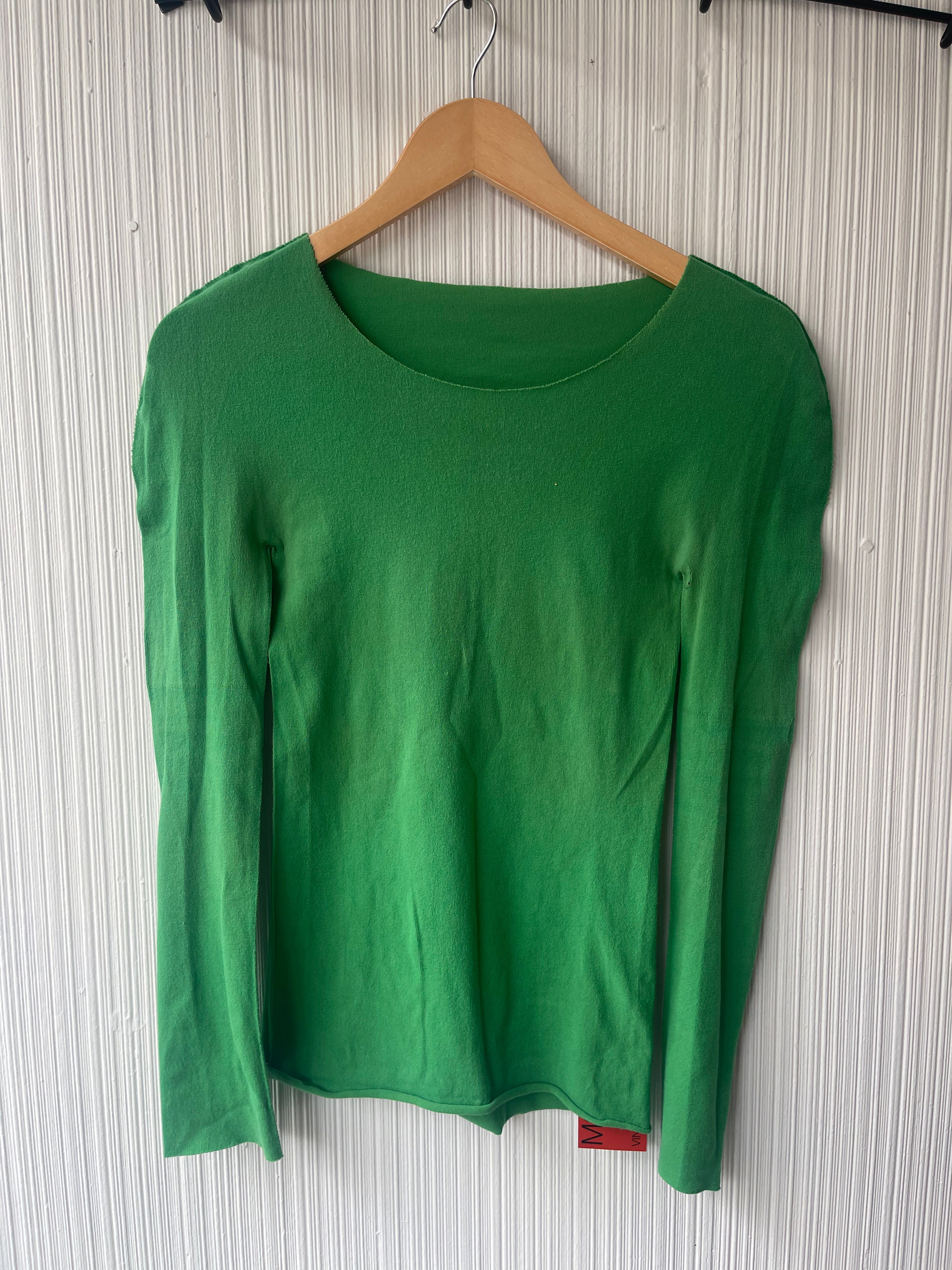 Issey Miyake APOC green woven net neck top