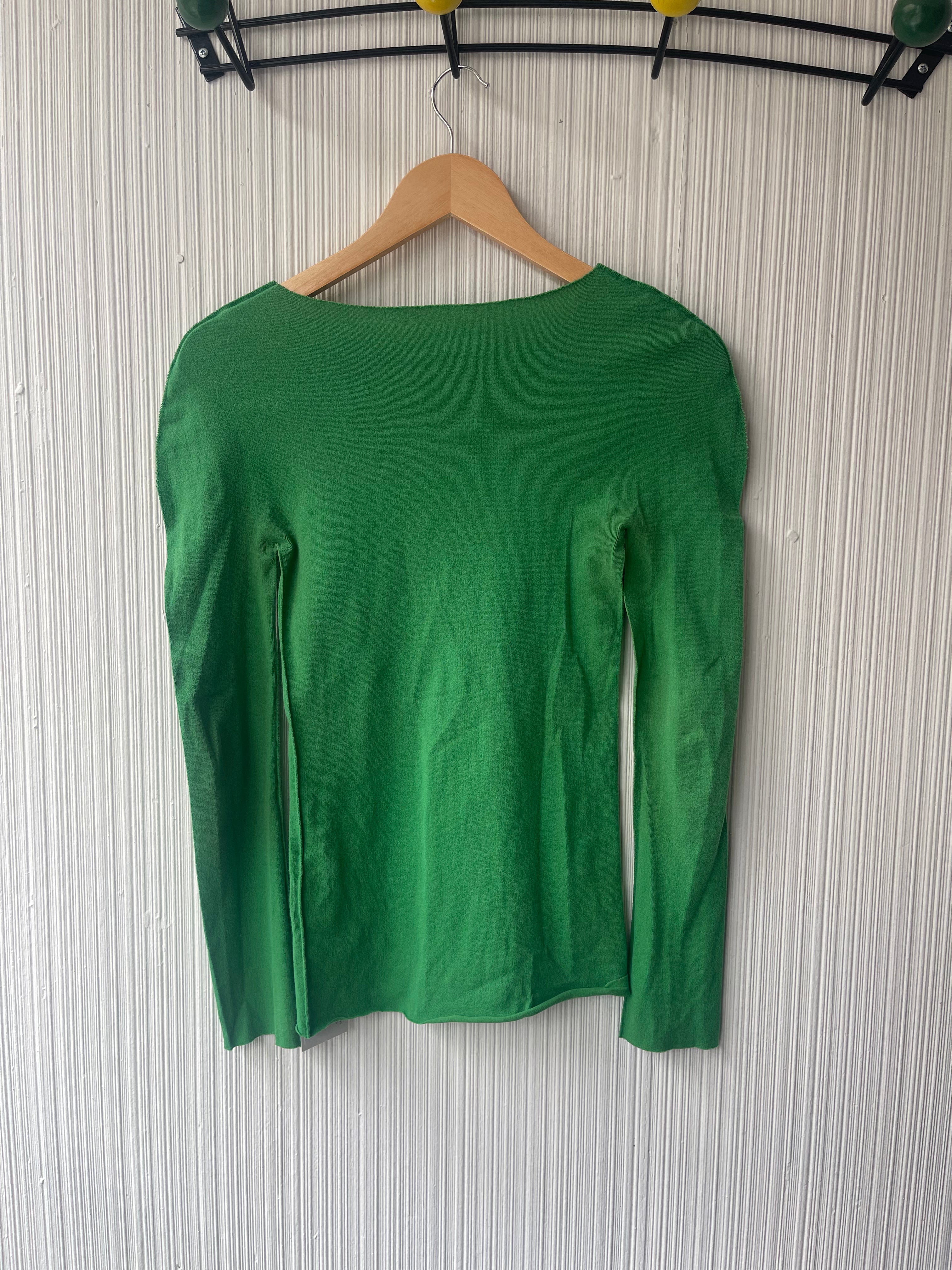 Issey Miyake APOC green woven net neck top