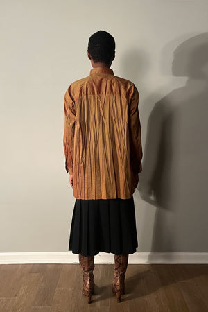 Issey Miyake Iredescent Loose Pleat Button Up
