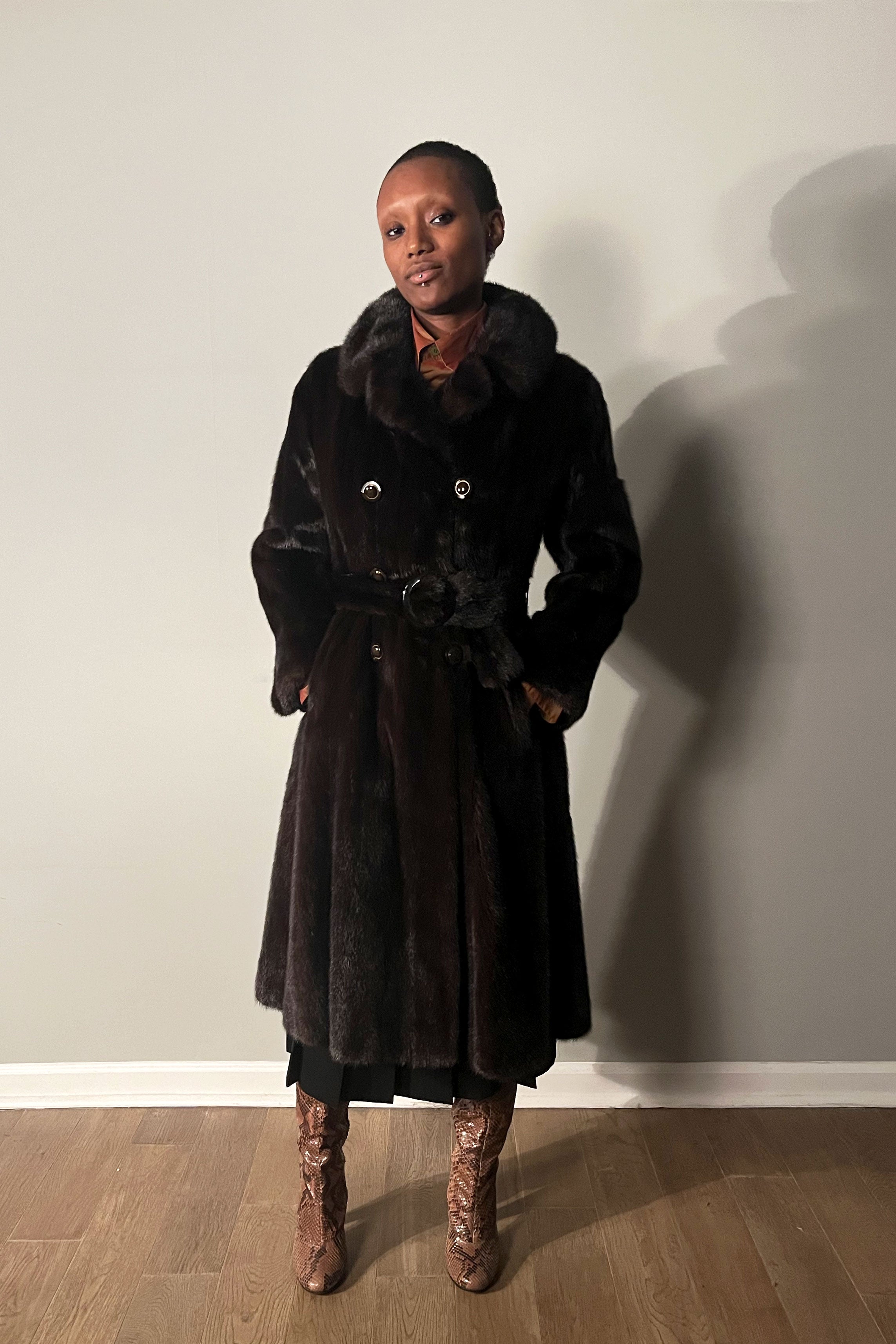 A. Dworkin Mink Trench