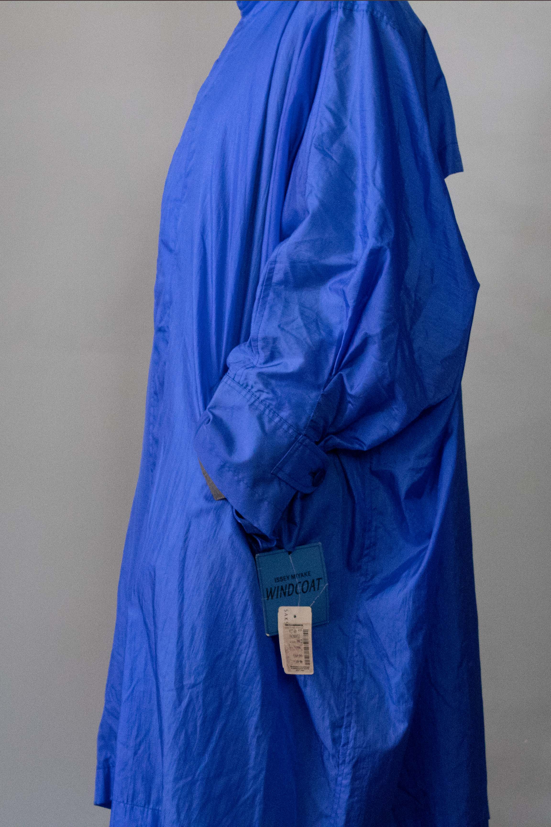 Issey Miyake Blue Nylon Windcoat