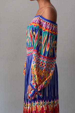 Louis Feraud Multi-Colored Patterned Skirt Set