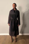 Issey Miyake Fete Plaid Wool Blend Trench