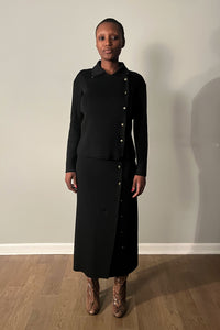 Fendi Black Wool Blend 3-PC Skirt Set