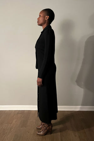 Fendi Black Wool Blend 3-PC Skirt Set