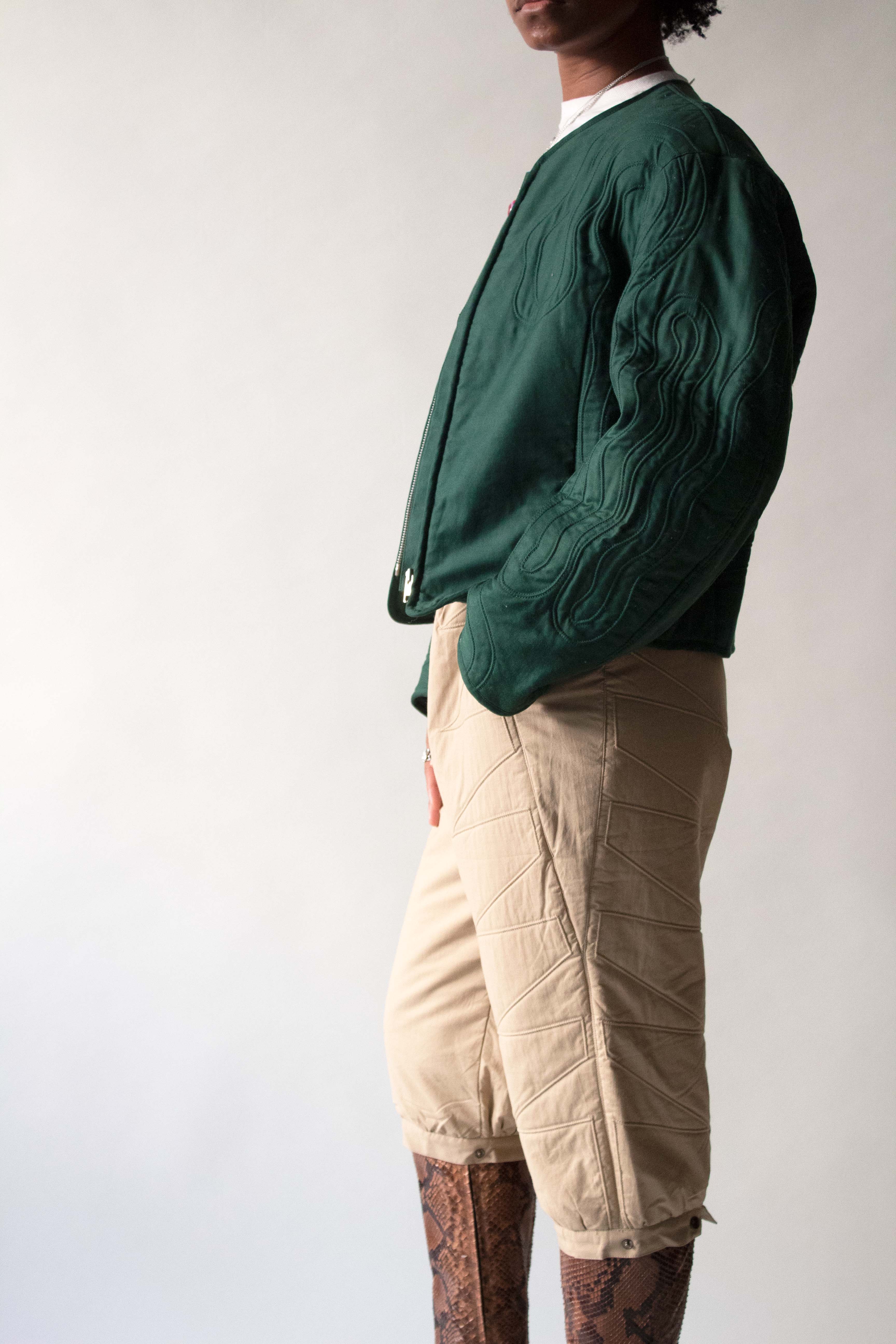 Issey Miyake 70s Tan Quilted Cotton Capris