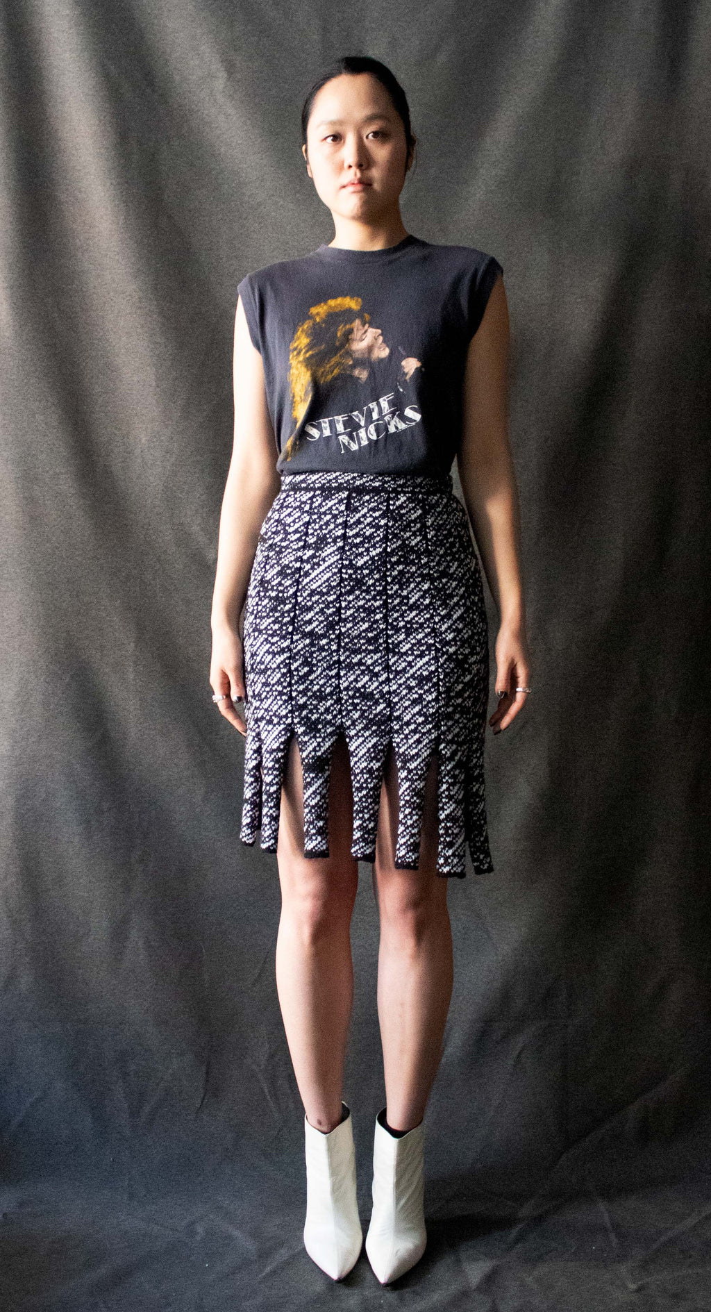 Christian Dior x Raf Simons Marbled Wool Blend Knit Skirt