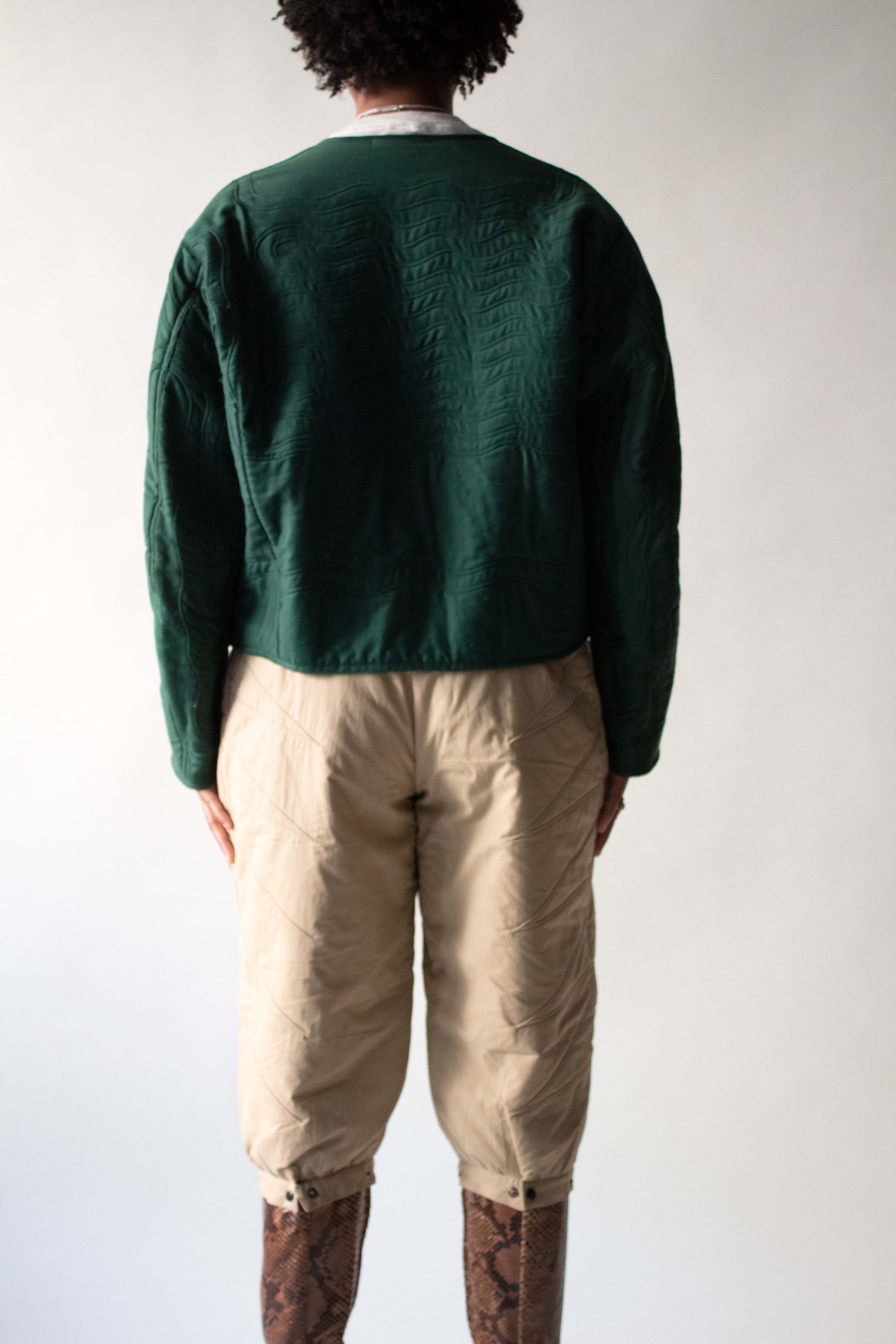 ISSEY MIYAKE オリーブ ダウンジャケット Issey Miyake 70s Green Quilted Cotton jacket – Moore Vintage Archive