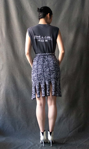 Christian Dior x Raf Simons Marbled Wool Blend Knit Skirt