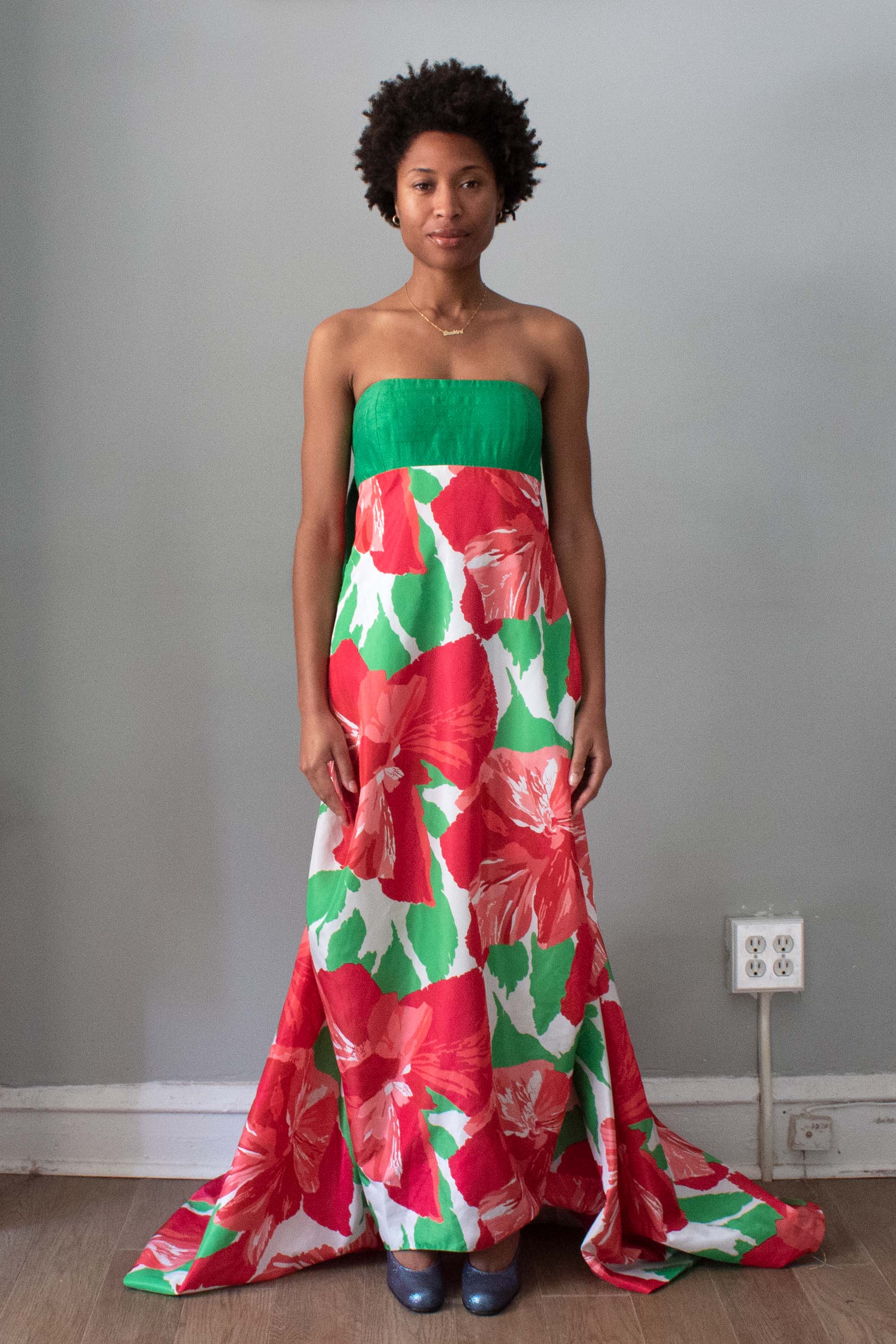 Victor Costa Floral Print Gown – Moore Vintage Archive Victor Costa Floral Print Gown – Moore Vintage Archive