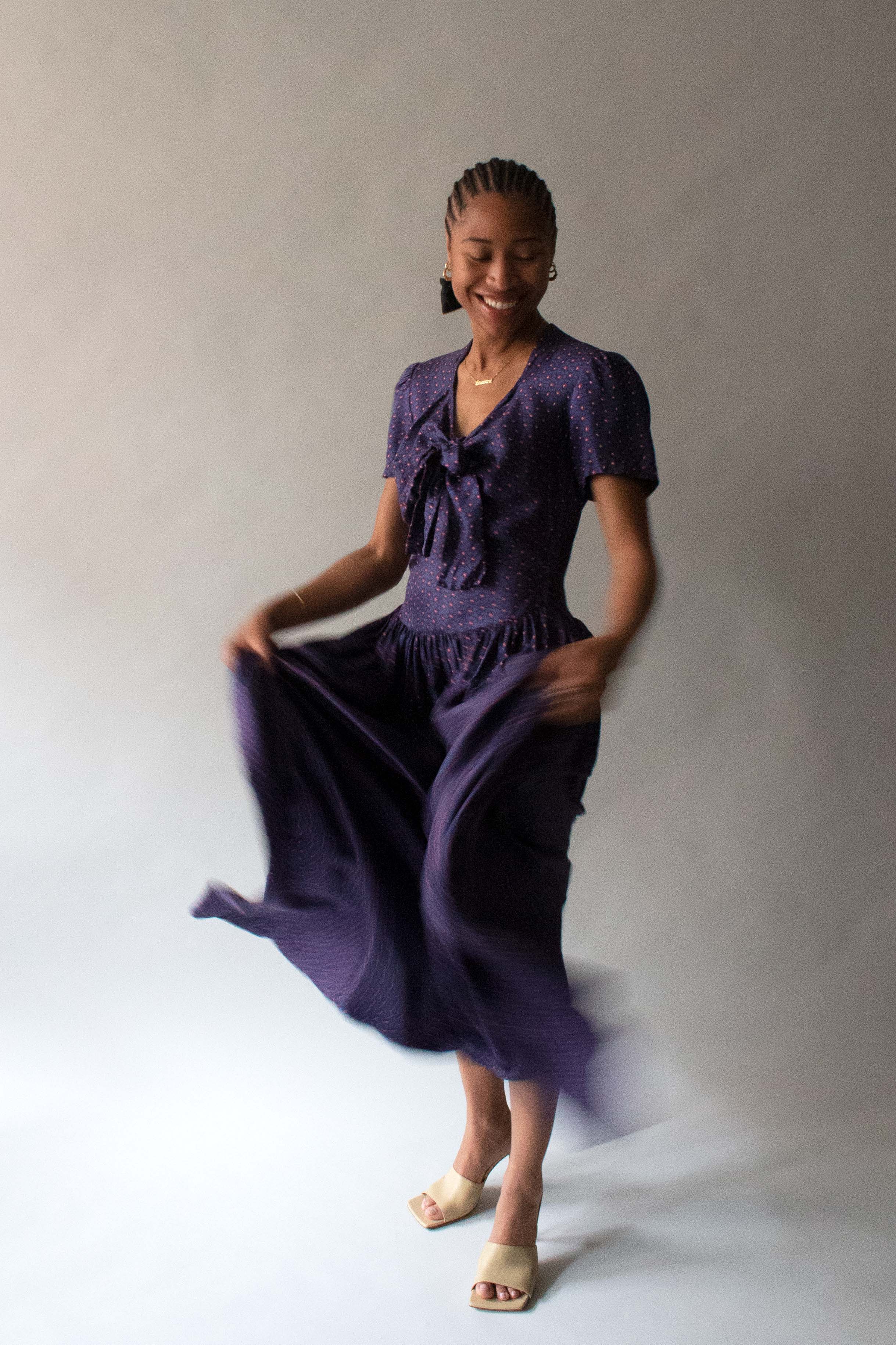 Vintage Purple and Red Print Dress – Moore Vintage Archive