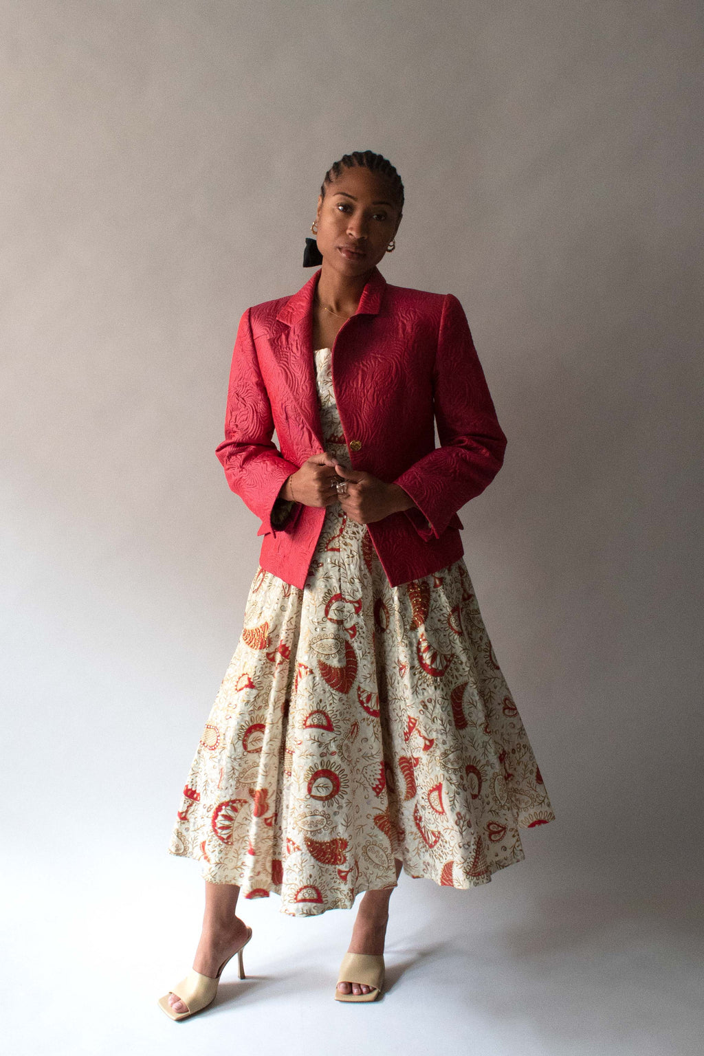 Christian Lacroix Bazar Red Brocade Blazer