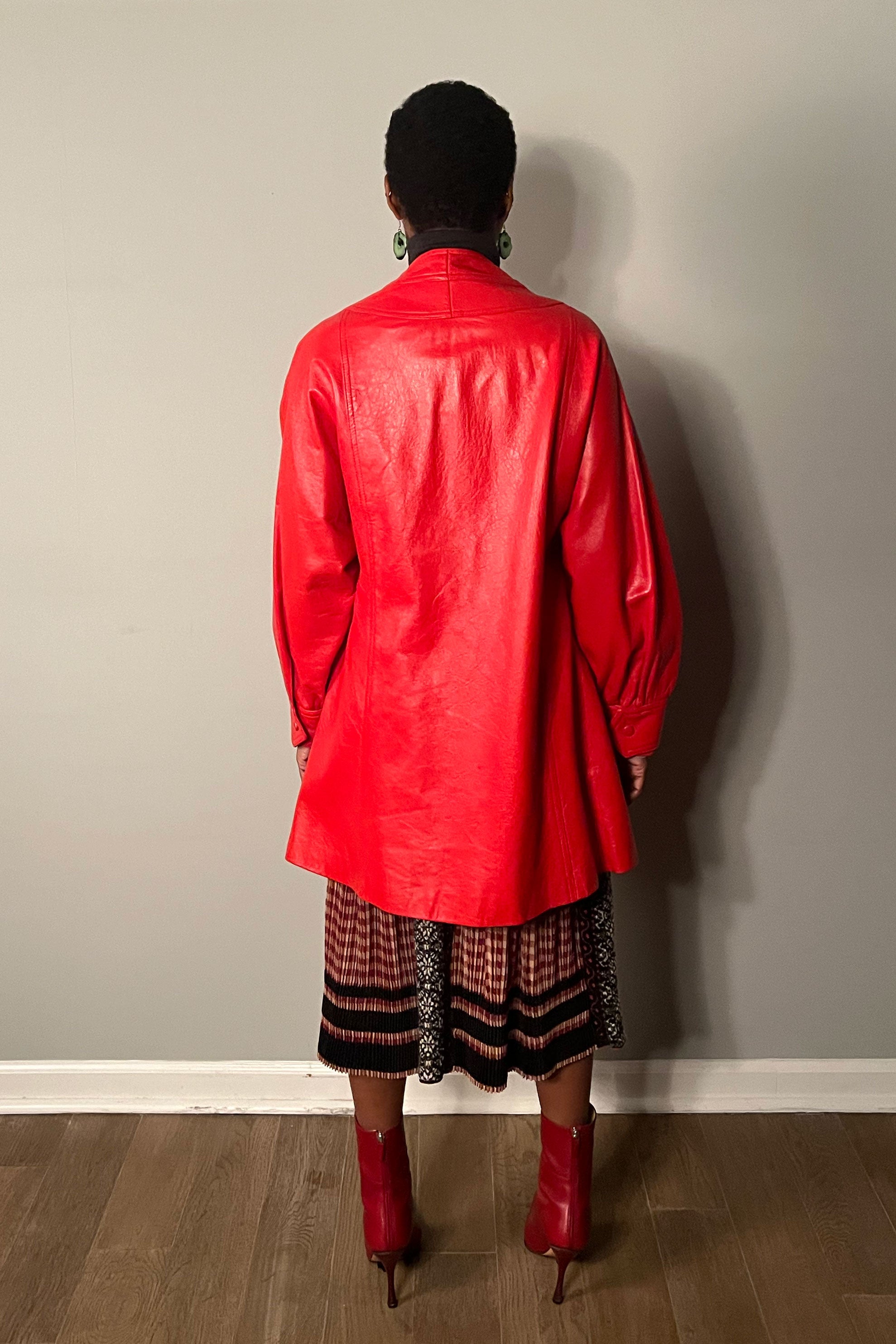 Giorgio di Sant' Angelo Red Leather Jacket