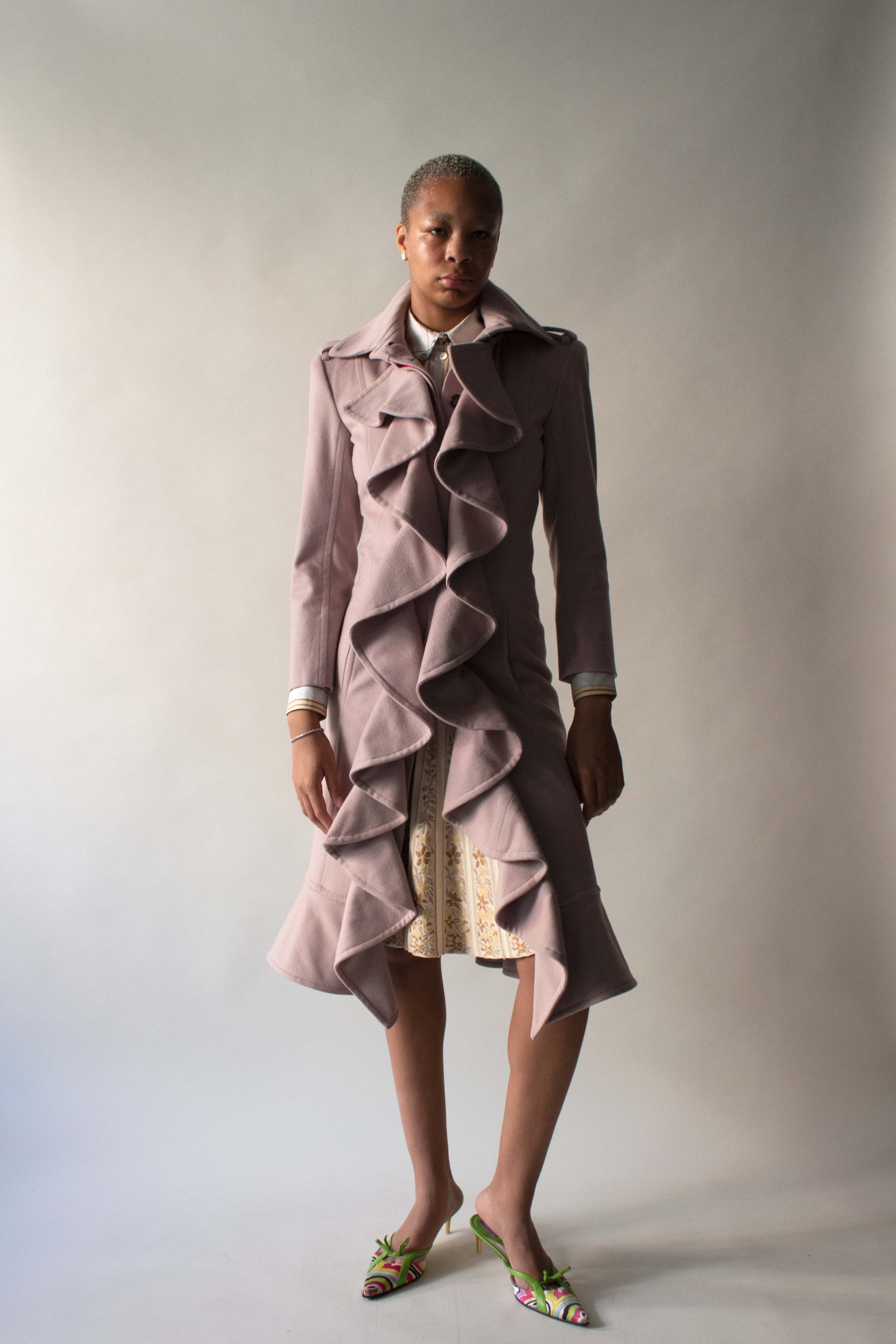 Yves Saint Laurent 2003 Pink Wool Coat