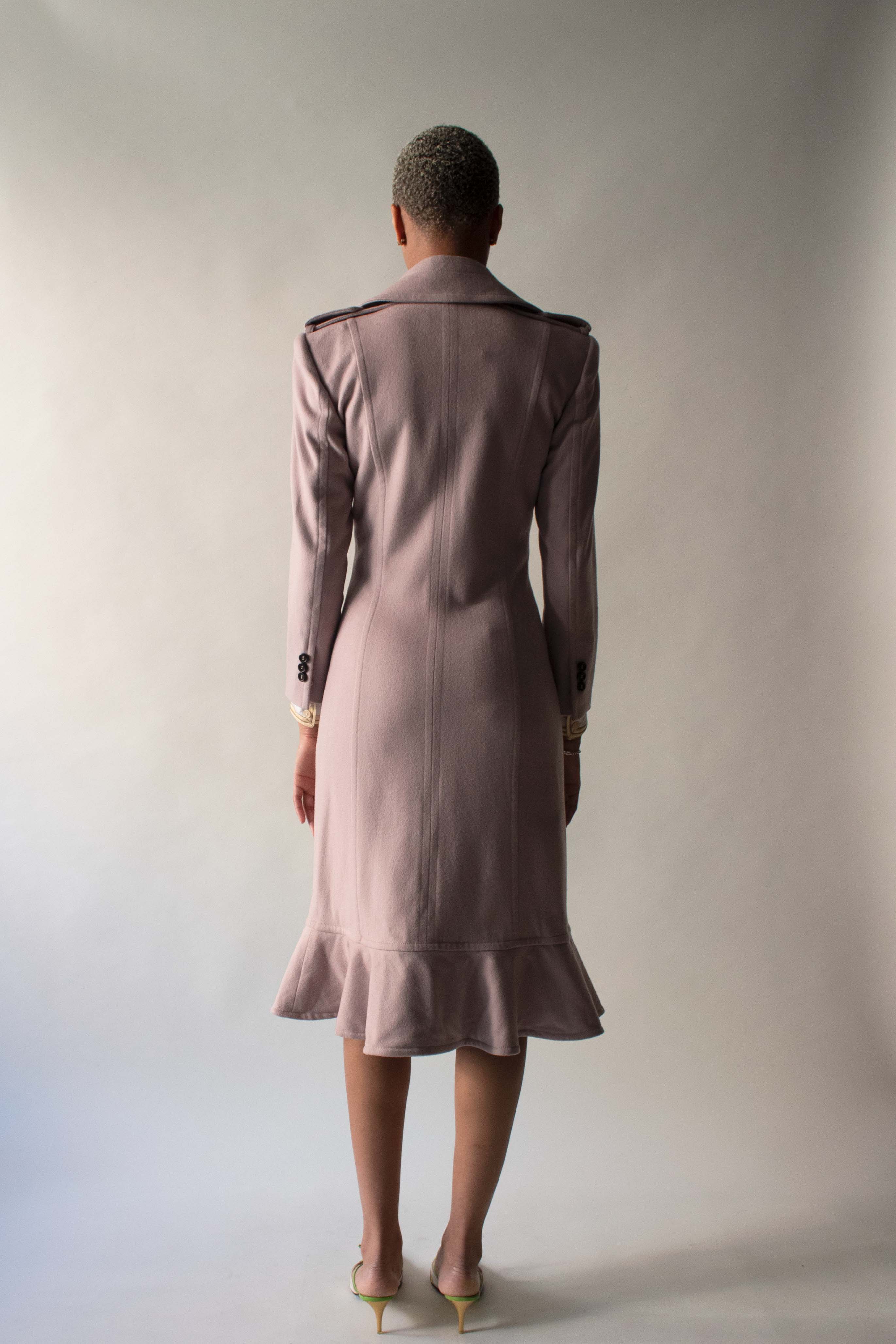 Yves Saint Laurent 2003 Pink Wool Coat