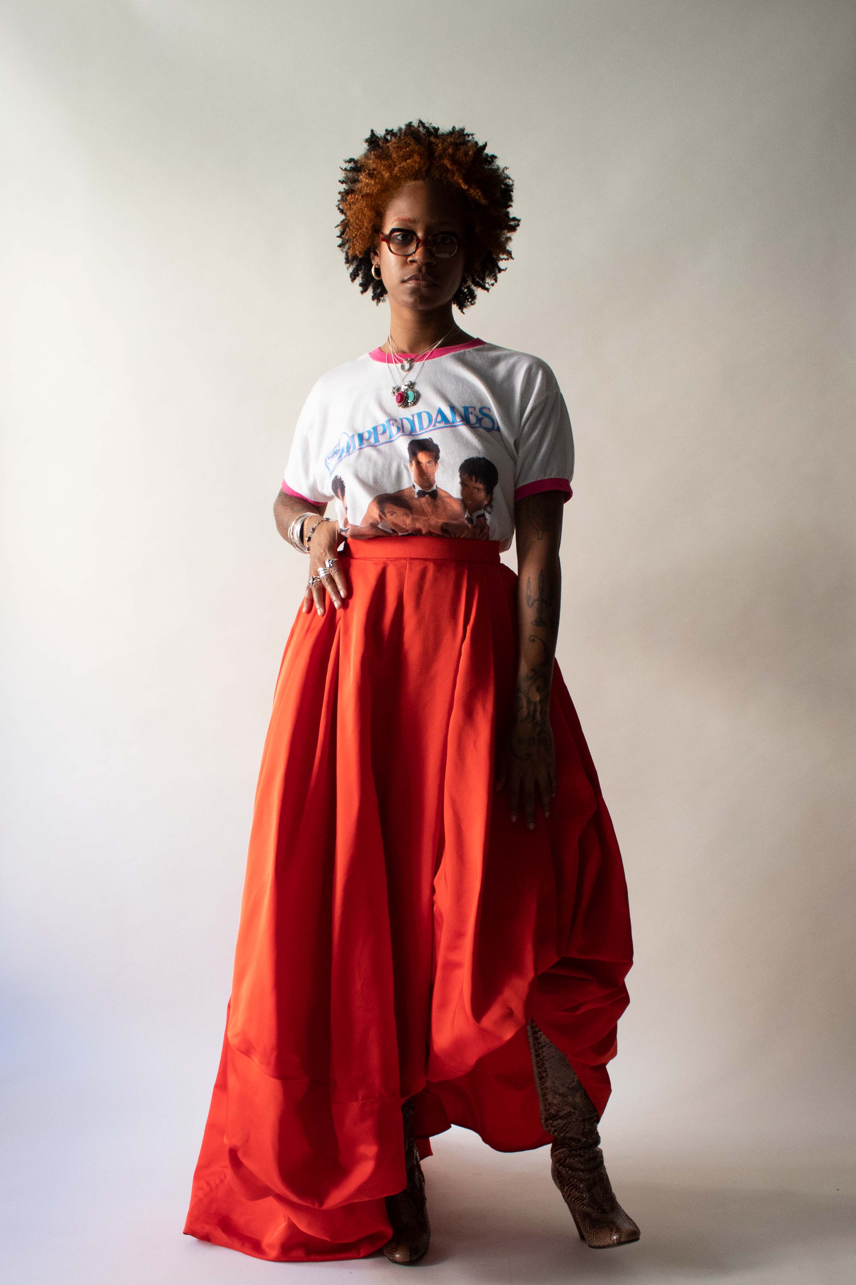 Hermes red Silk Skirt