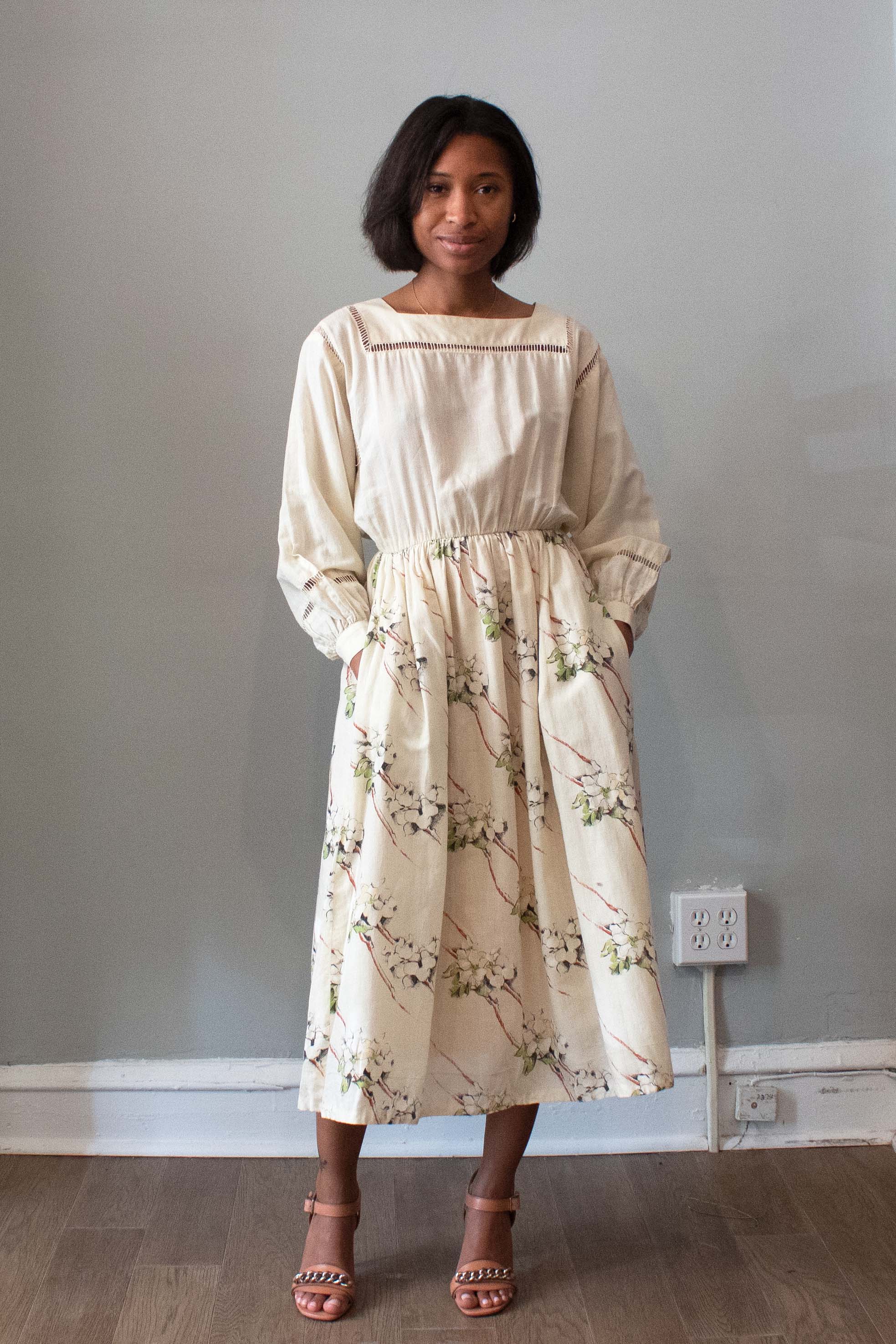 1970's Valentino Printed Cotton Dress