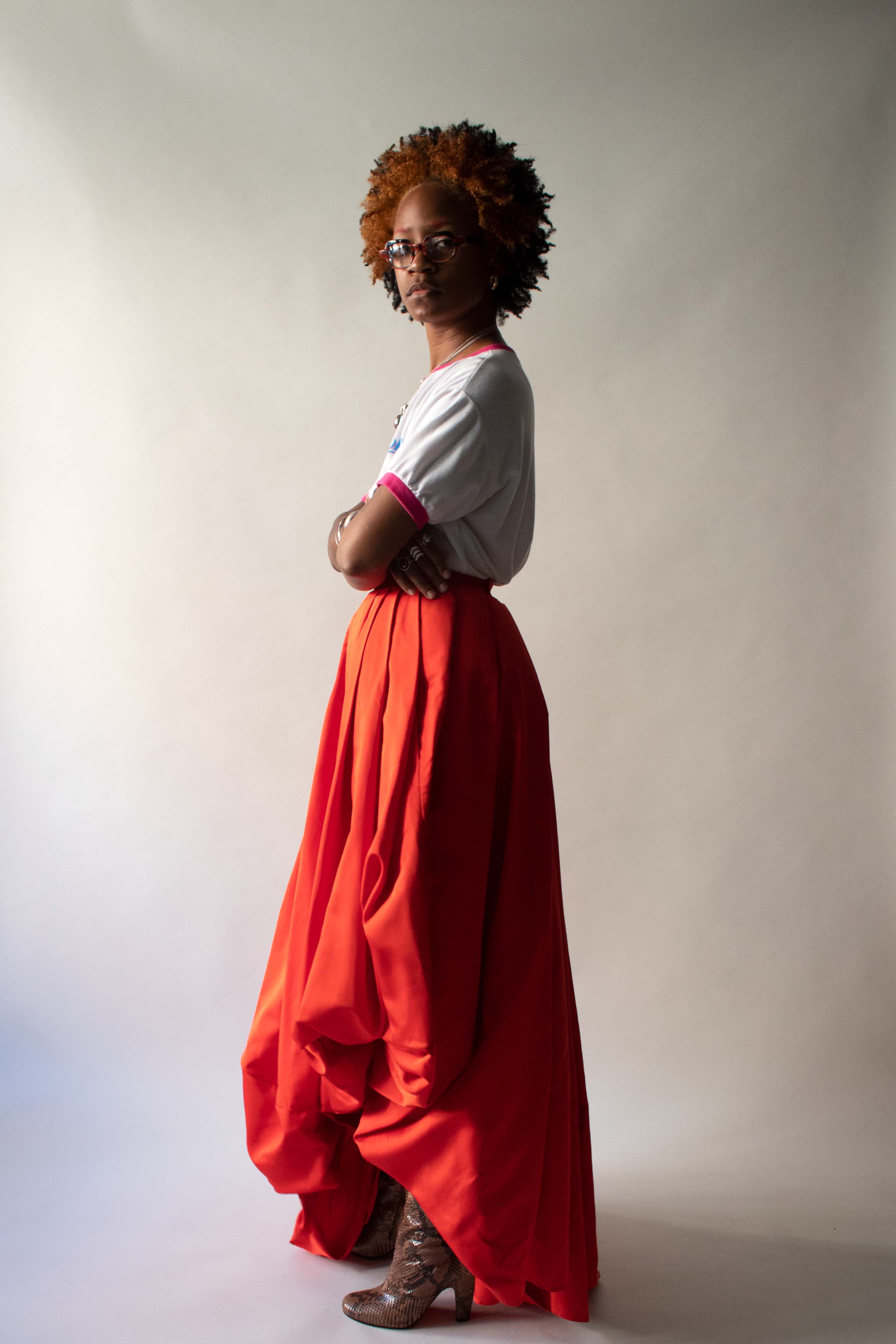 Hermes red Silk Skirt