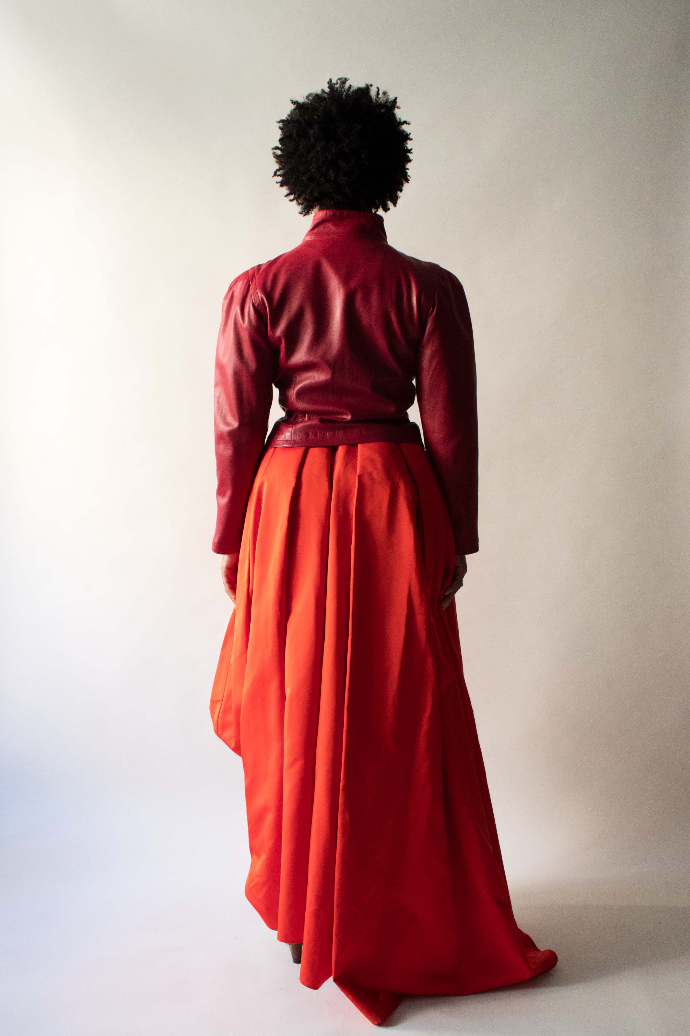 Yves Saint Laurent Red Lambskin Jacket