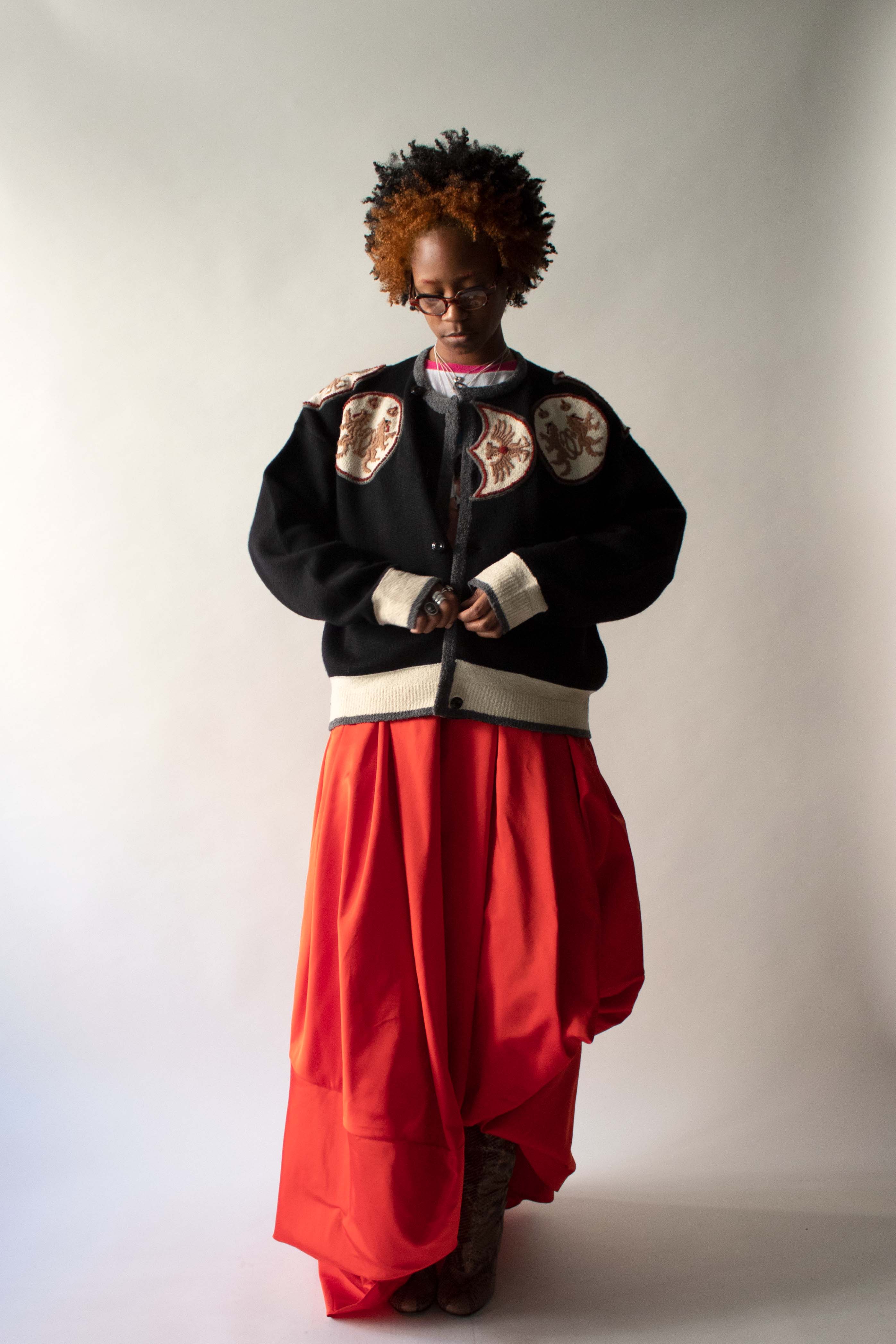 Matsuda Black Wool Cardigan