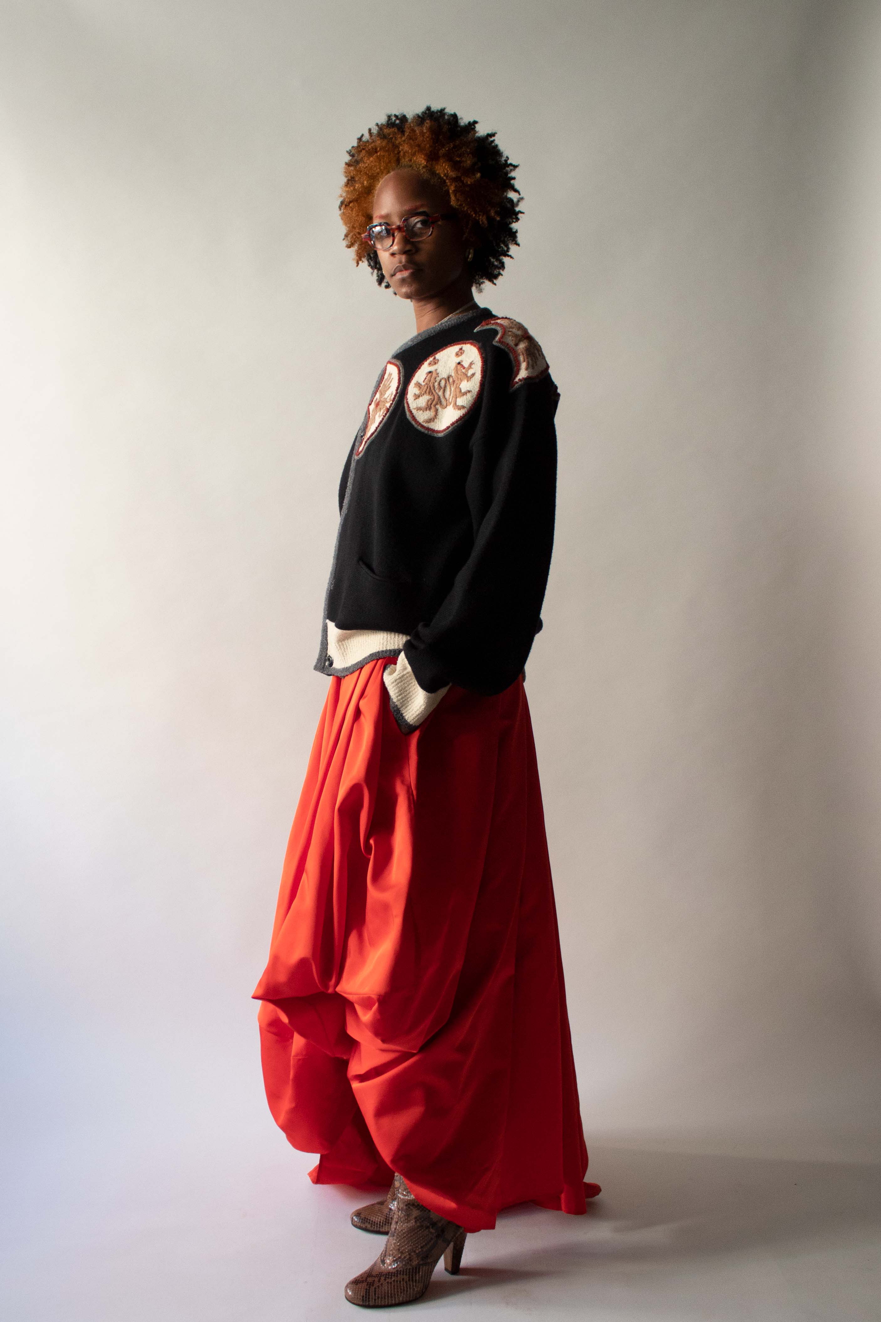 Matsuda Black Wool Cardigan