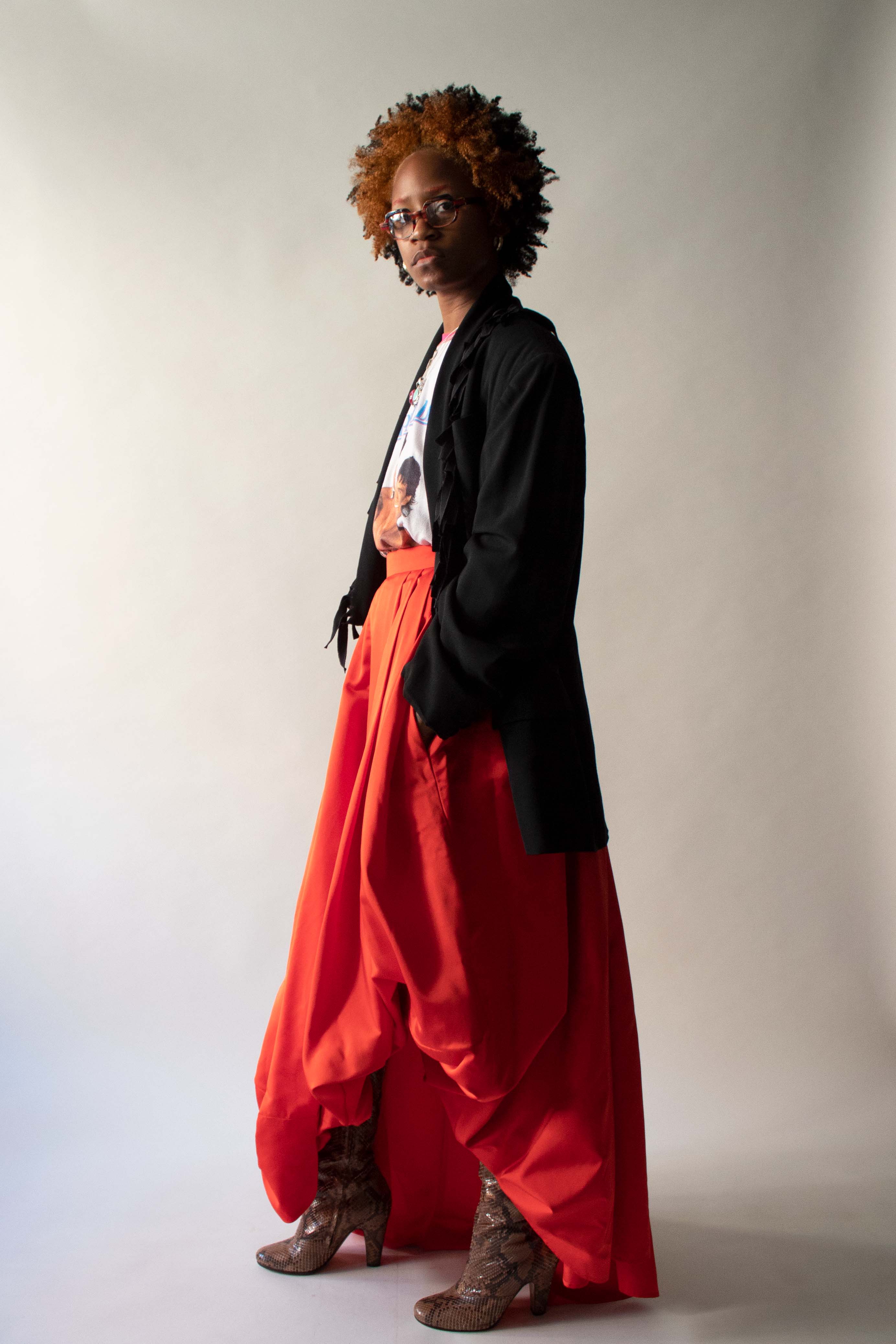 Jean Paul Gaultier Homme Black Wool Fringe Collar Blazer