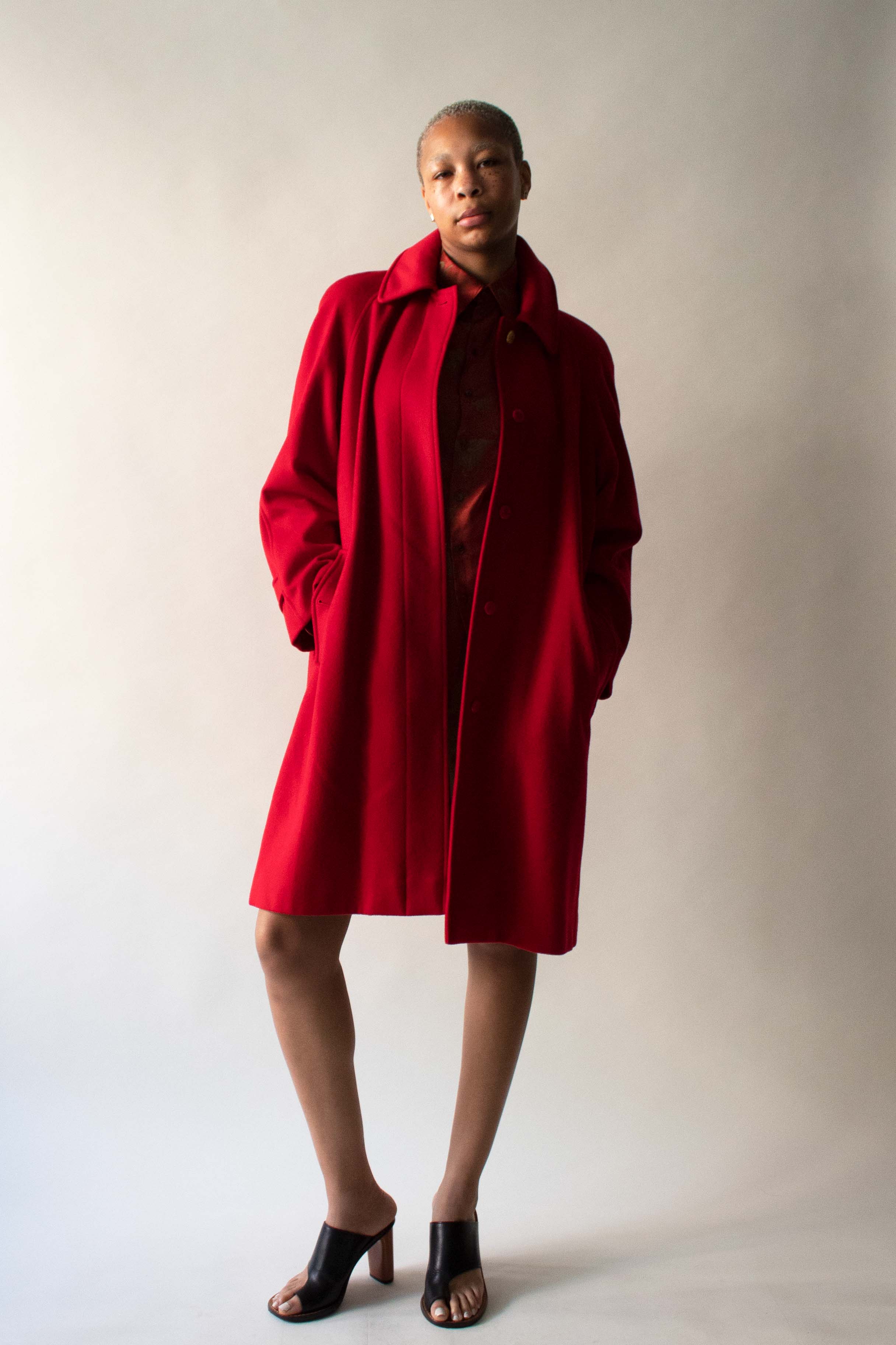 Chanel 1996 Red Chashmere Coat