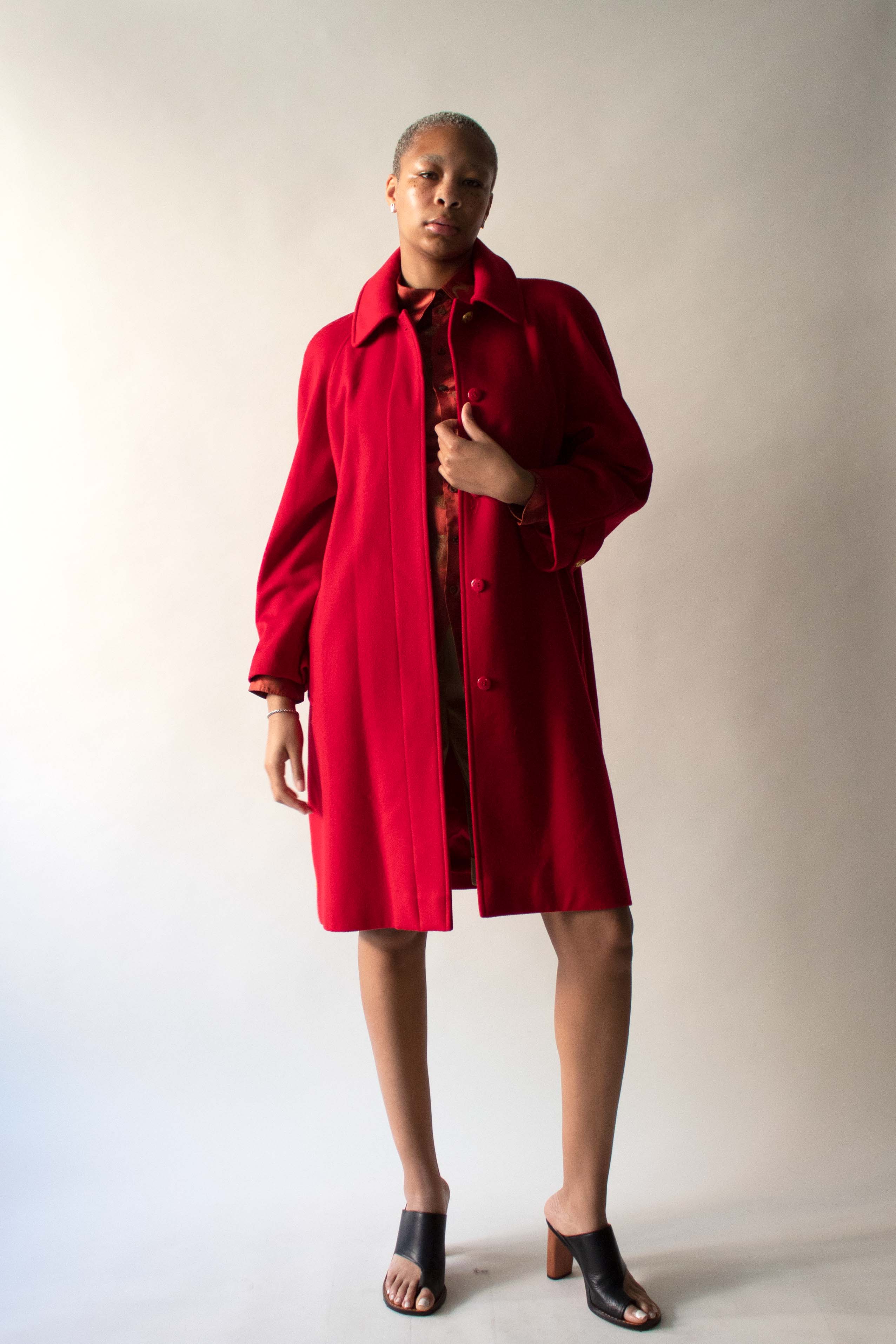 Chanel 1996 Red Chashmere Coat