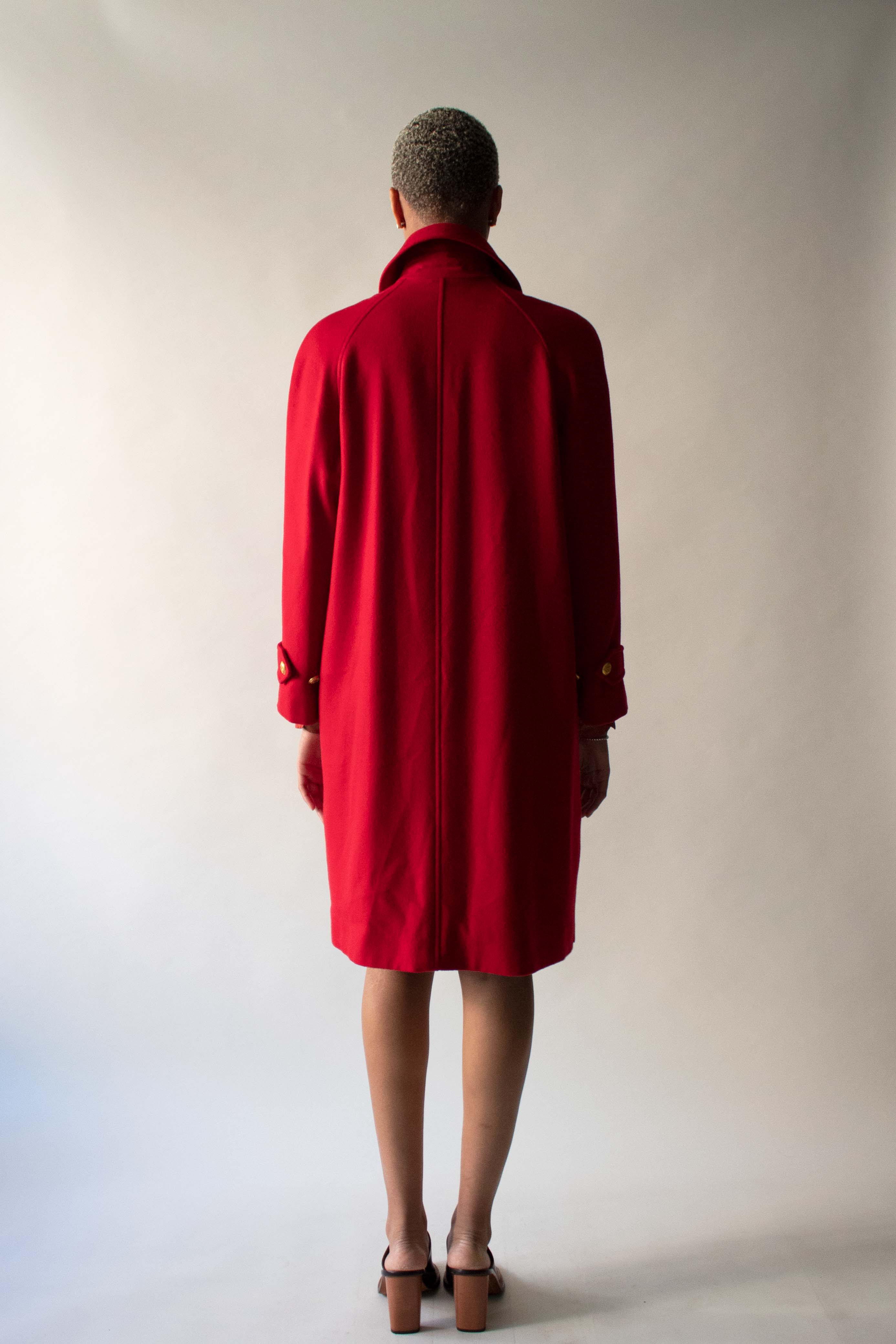Chanel 1996 Red Chashmere Coat