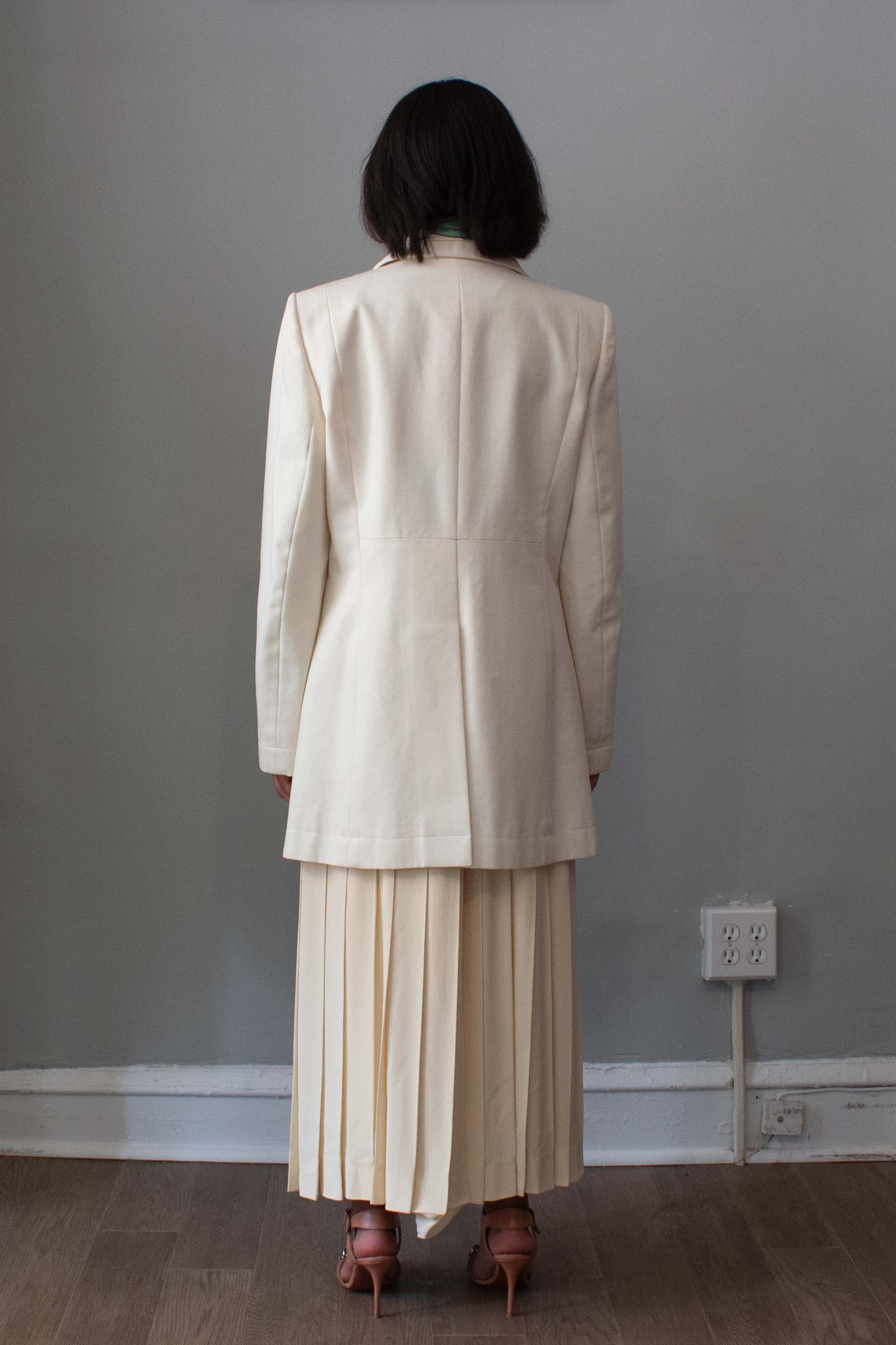 Hermes Ivory Cotton Trench Coat