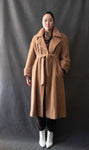 Perry Ellis Brown Textured Mohair Coat