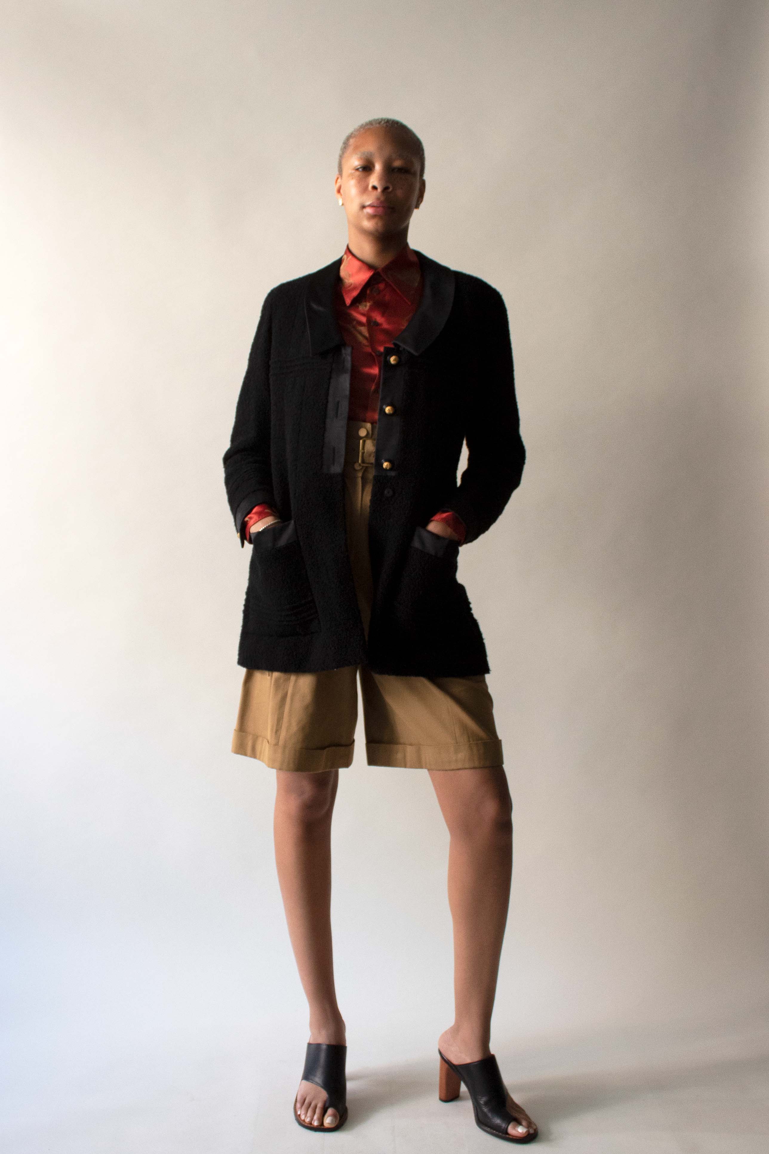 Chanel Black Wool Boucle Jacket