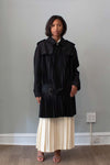 Junya Wantanbe Comme Des Garcons Black Cotton Pleated Trenchcoat