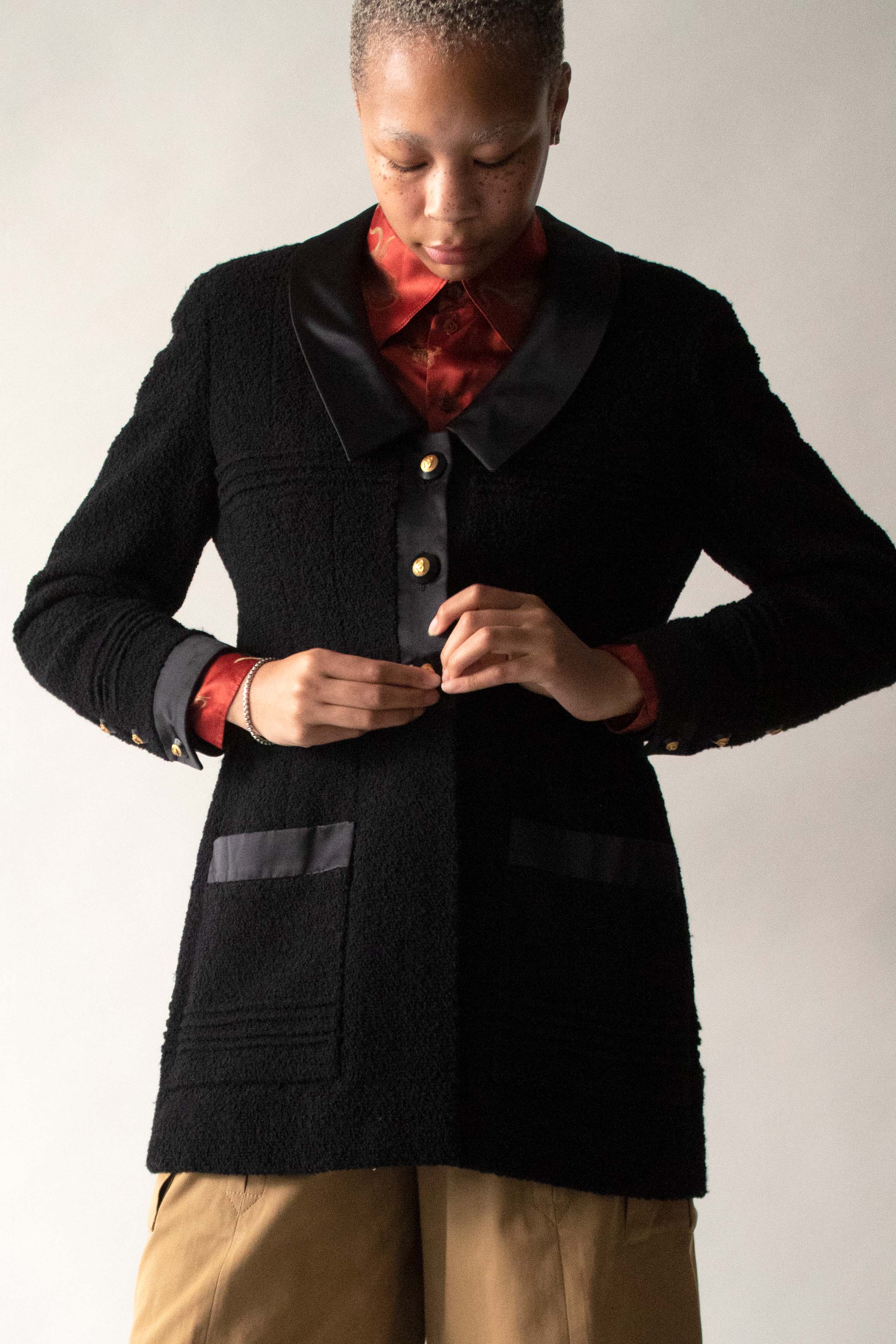 Chanel Black Wool Boucle Jacket